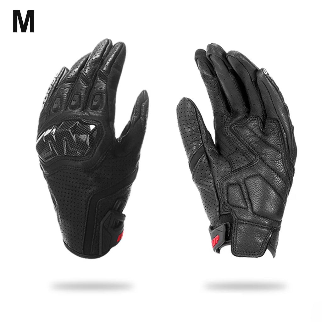 Motorcycle Gloves with Carbon Fiber Protective Hard Knuckles U6274