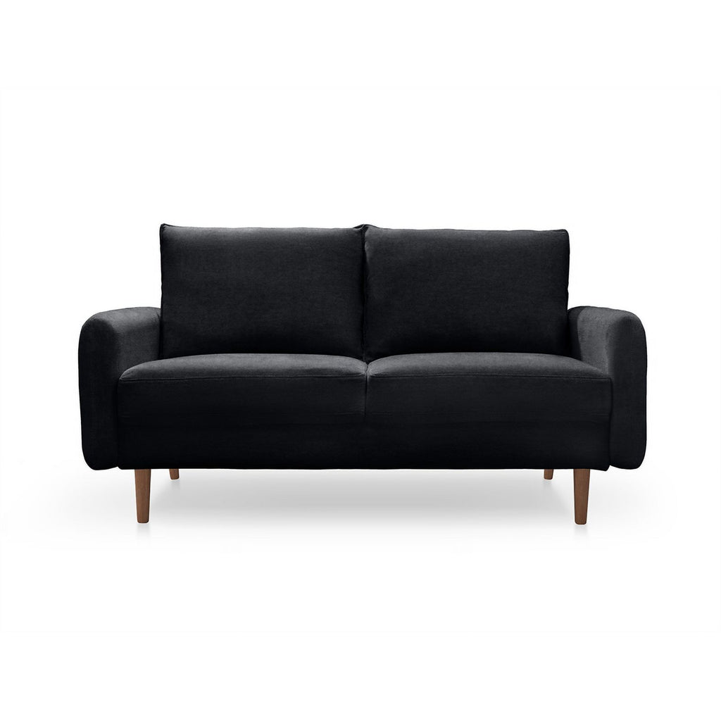 Black Fabric Standard Loveseat Z629