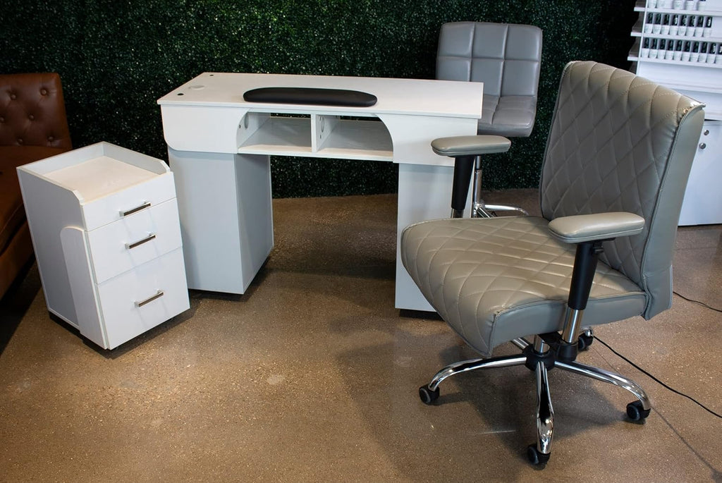 Ash Grey Stone Top Manicure Table S633341