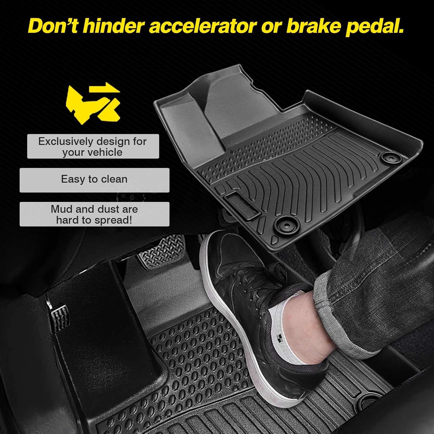 All Weather Floor Liners 1st and 2nd Row Mat Liner Set U2478