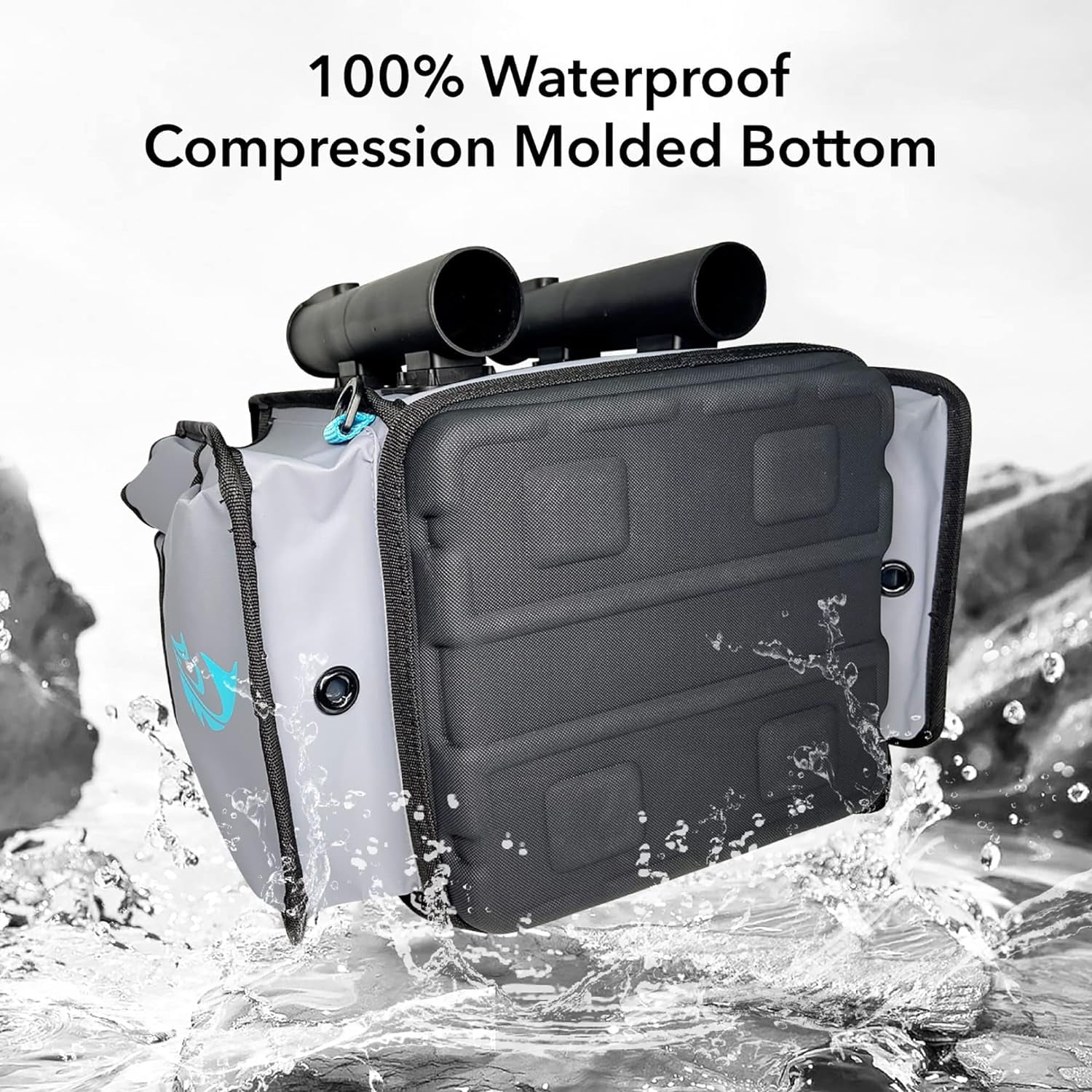3700 Size Grey Zipperless Heavy Duty Water Resistant Tarpaulin Kayak Tackle Bag B61323
