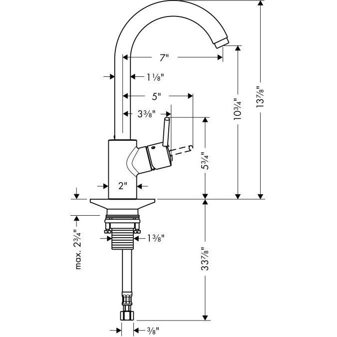 Chrome Kitchen Faucet G2824