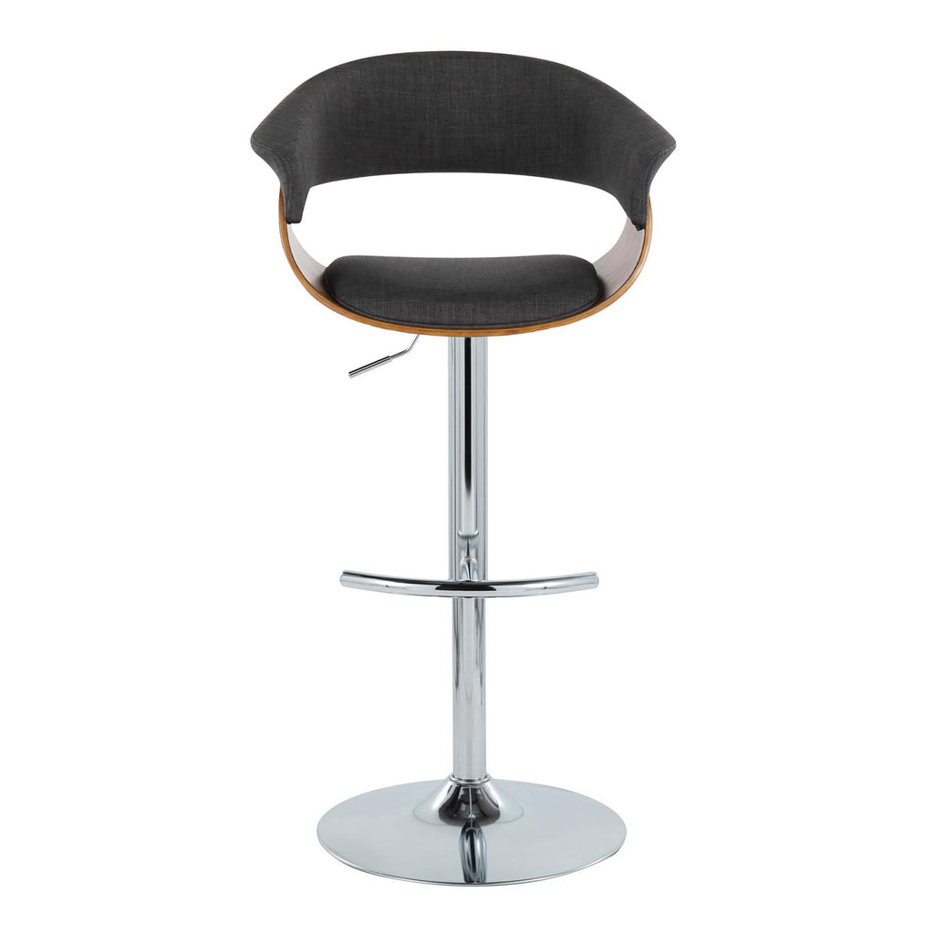 Mid-Century Modern Adjustable Height Barstool with Swivel, Set of 2 M22502