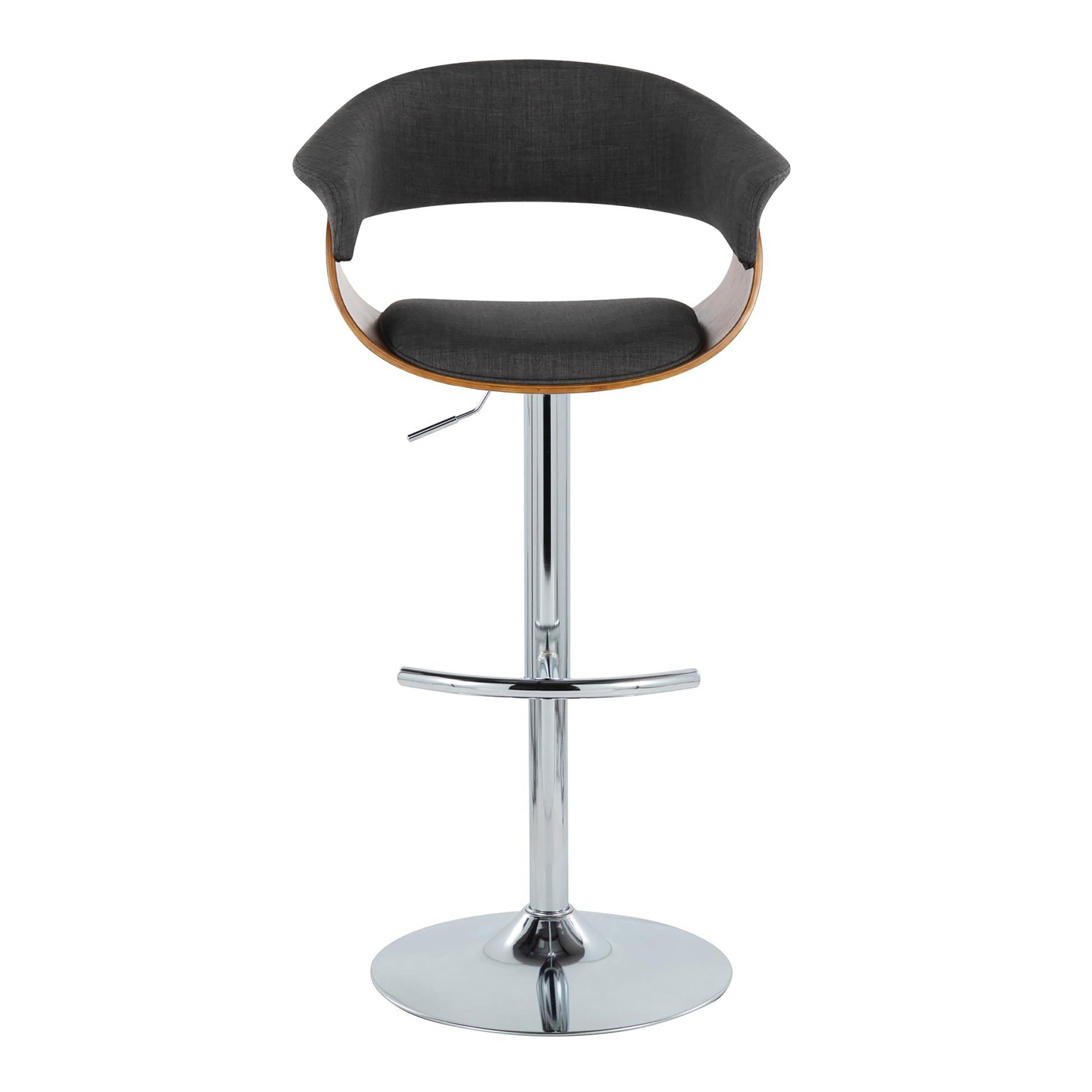 Mid-Century Modern Adjustable Height Barstool with Swivel, Set of 2 M22502