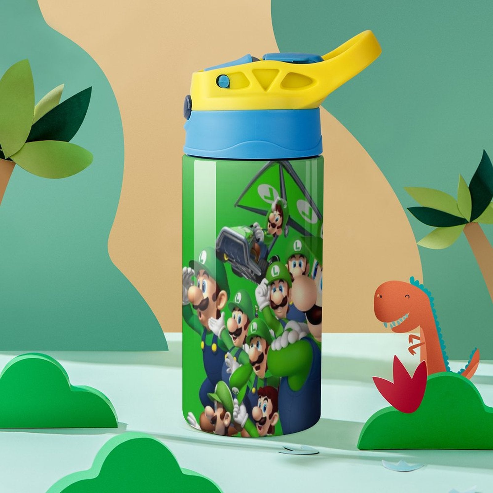 Insulated Water Bottle With Straw Stainless Steel Cup W6023