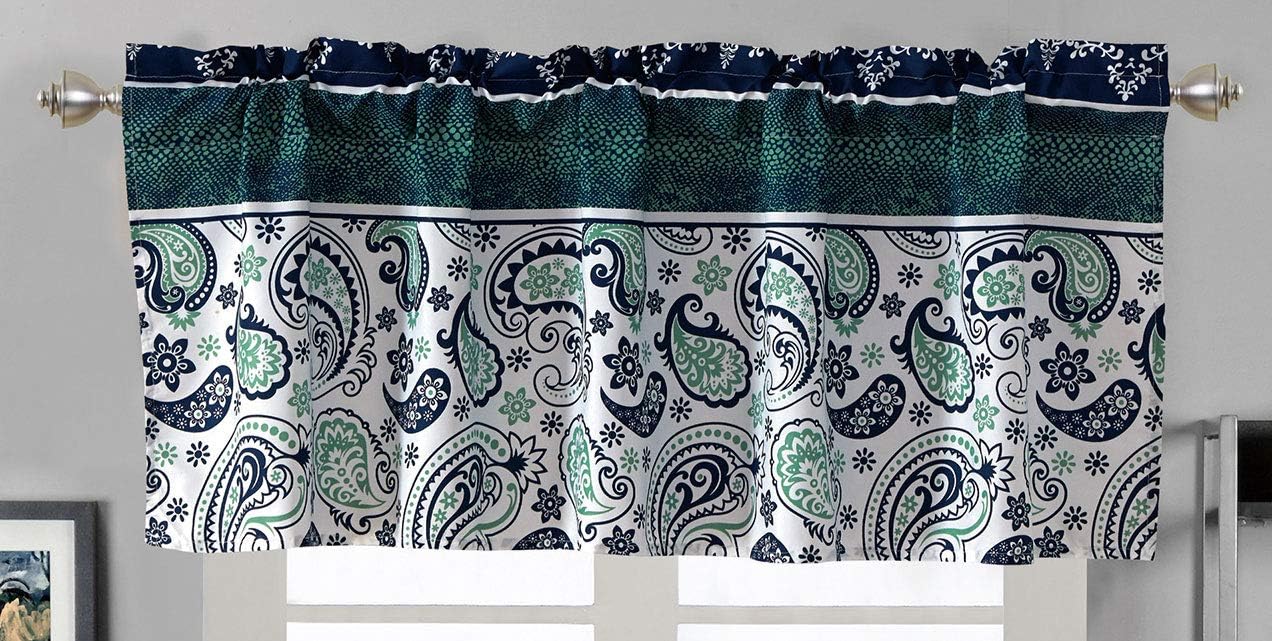 Navy Blue Paisley 3-Piece King/Cal King Size Quilt Set Z520