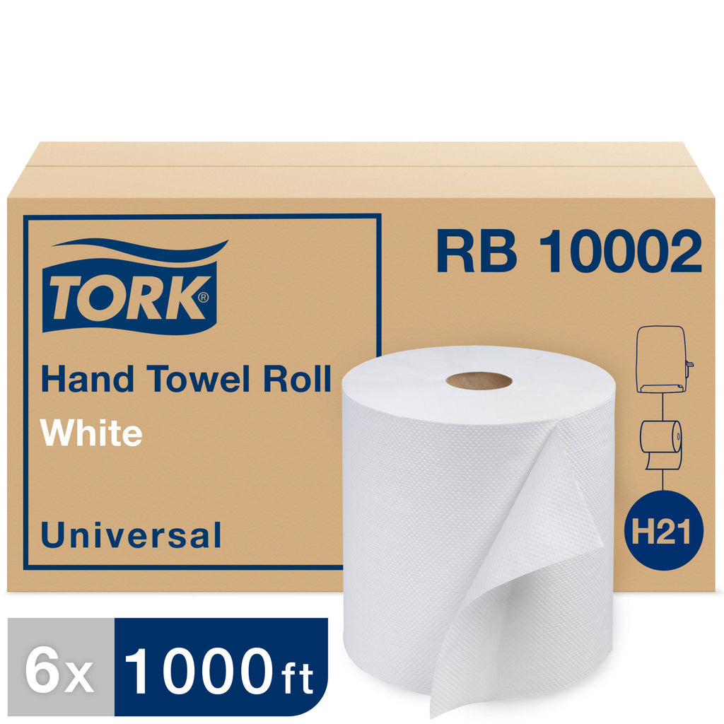 1-Ply White Hardwound Roll Towel, 6/Carton J672388
