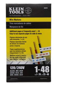 Wire Markers Black/Red/Blue 1-48 E1210
