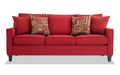 Red Memory Foam Polyester Sofa E515526