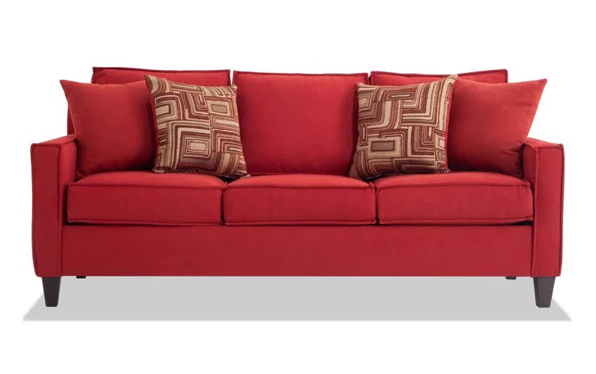 Red Memory Foam Polyester Sofa E515526