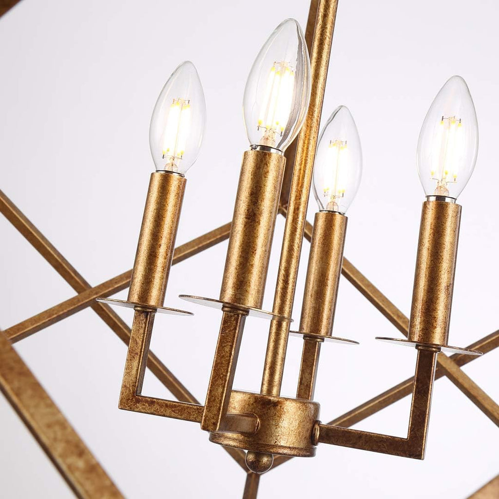 Steel Cage Large Lantern Chandelier Pendant Ceiling Light Fixture X261