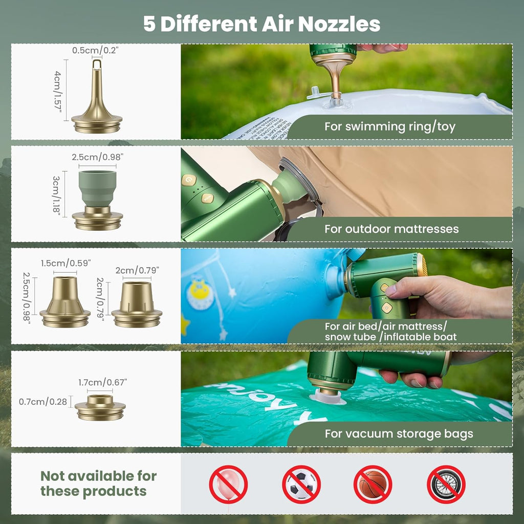 Portable Electric Air Pump with 2000mAh Battery P8600