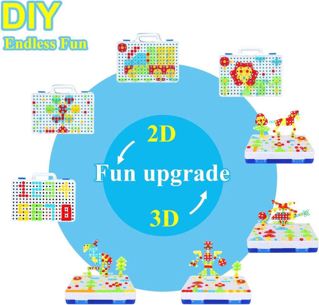 Mosaic Drill Set 3D Construction Engineering Toys I358