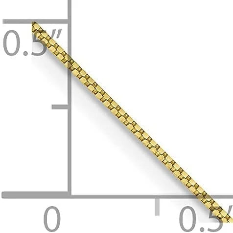 Solid 10k Yellow Gold 0.9mm Box Chain - 18" G56703