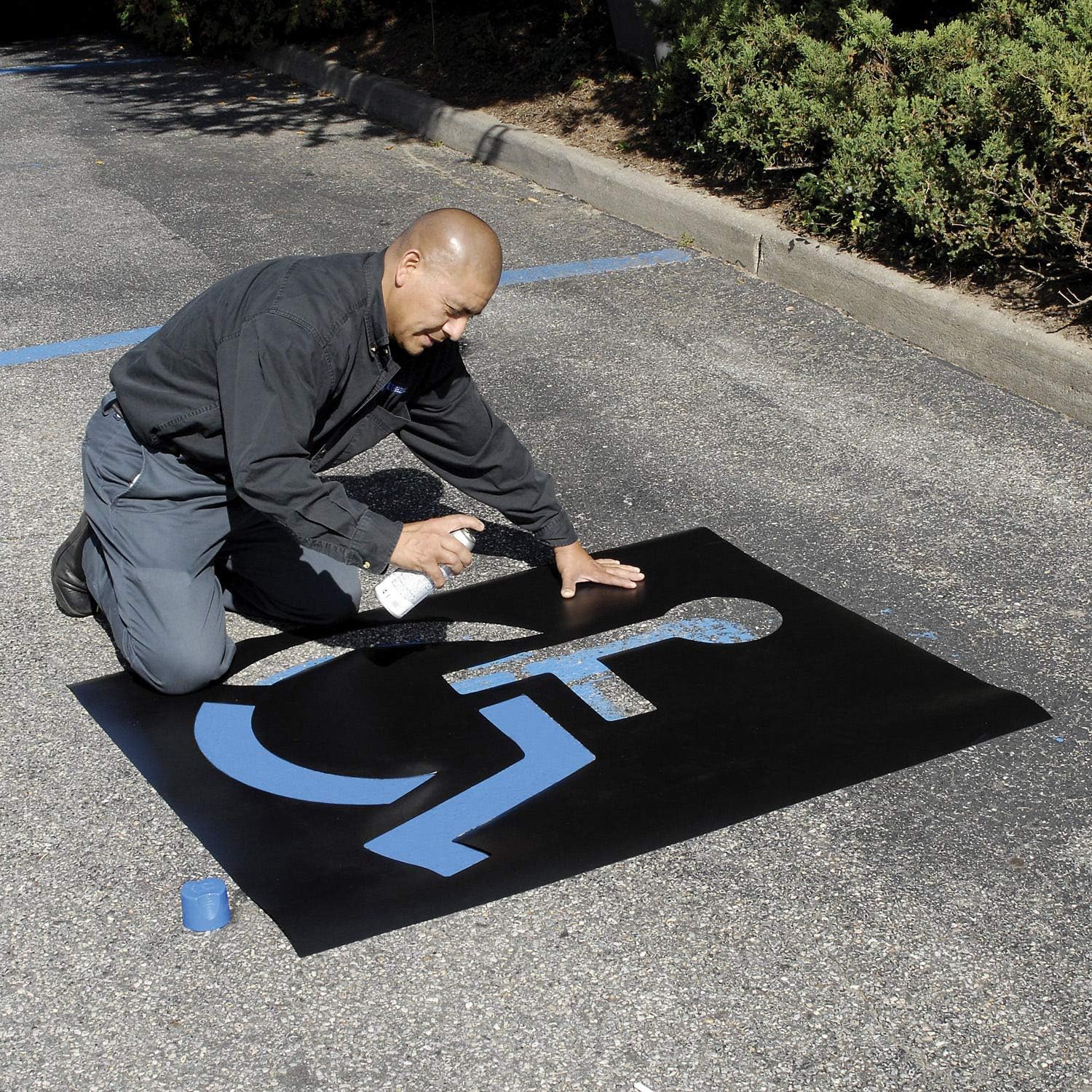 Handicapped Symbol Parking Lot Stencil, Pack of 2 F43767