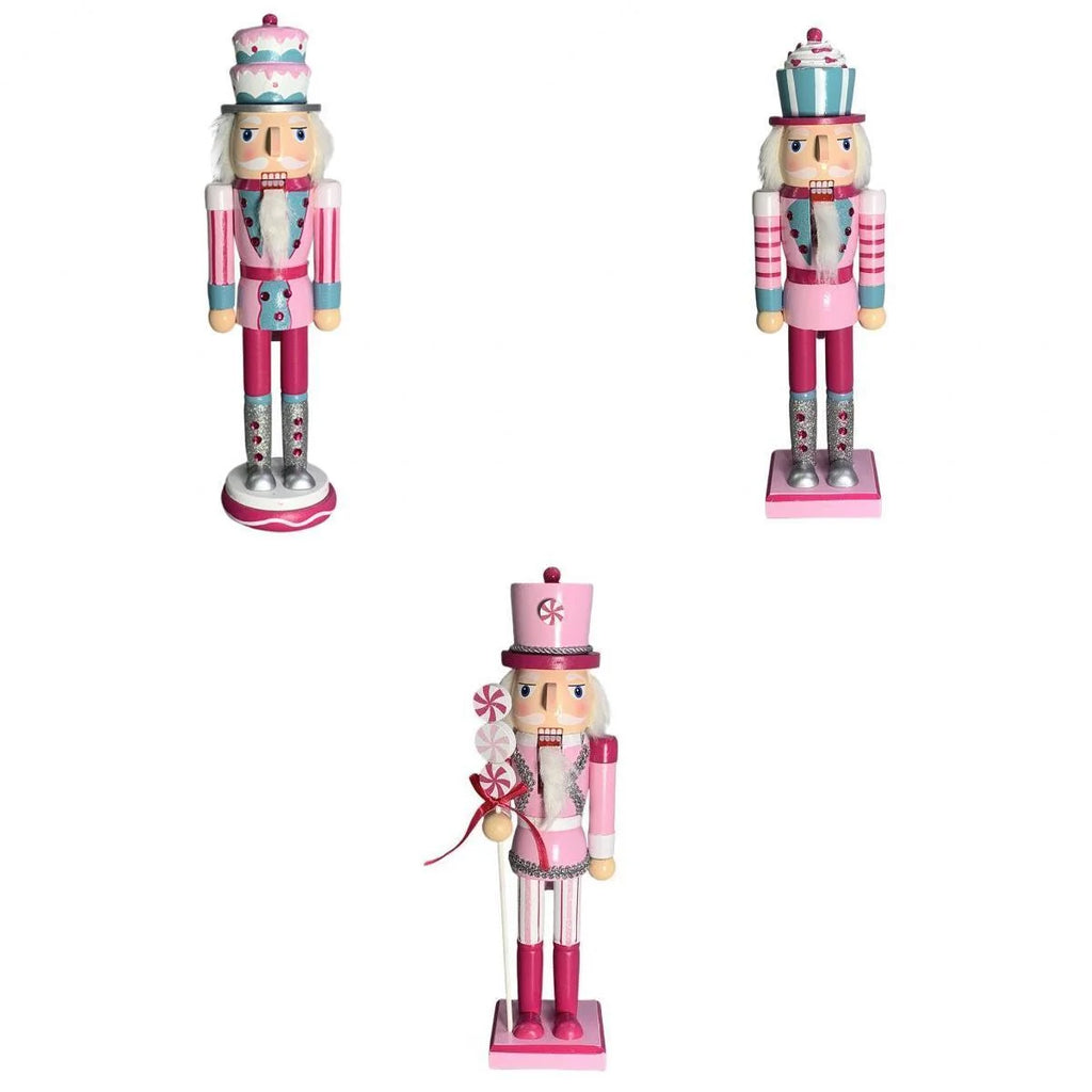 35cm Wood Standing Nutcracker Soldier Figures O1810