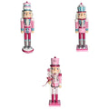 35cm Wood Standing Nutcracker Soldier Figures O1810