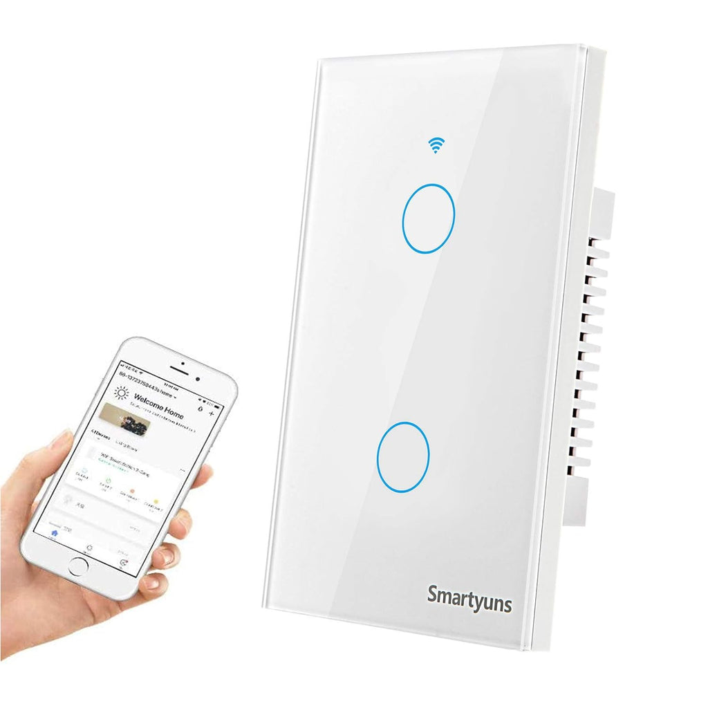 Black WiFi Tempered Glass Touch Light Switch J787272