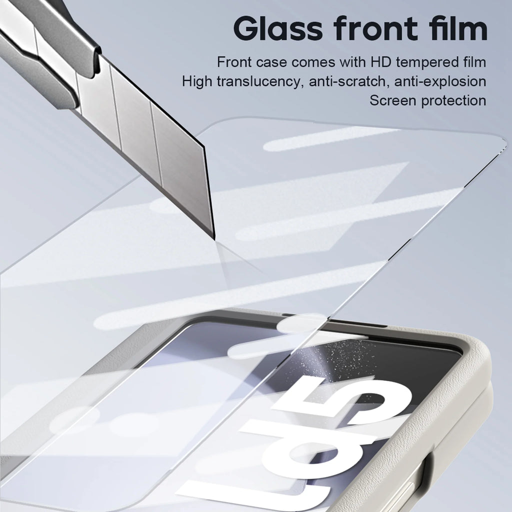 White PU Leather Case with S Pen Holder and Screen Protector H585636