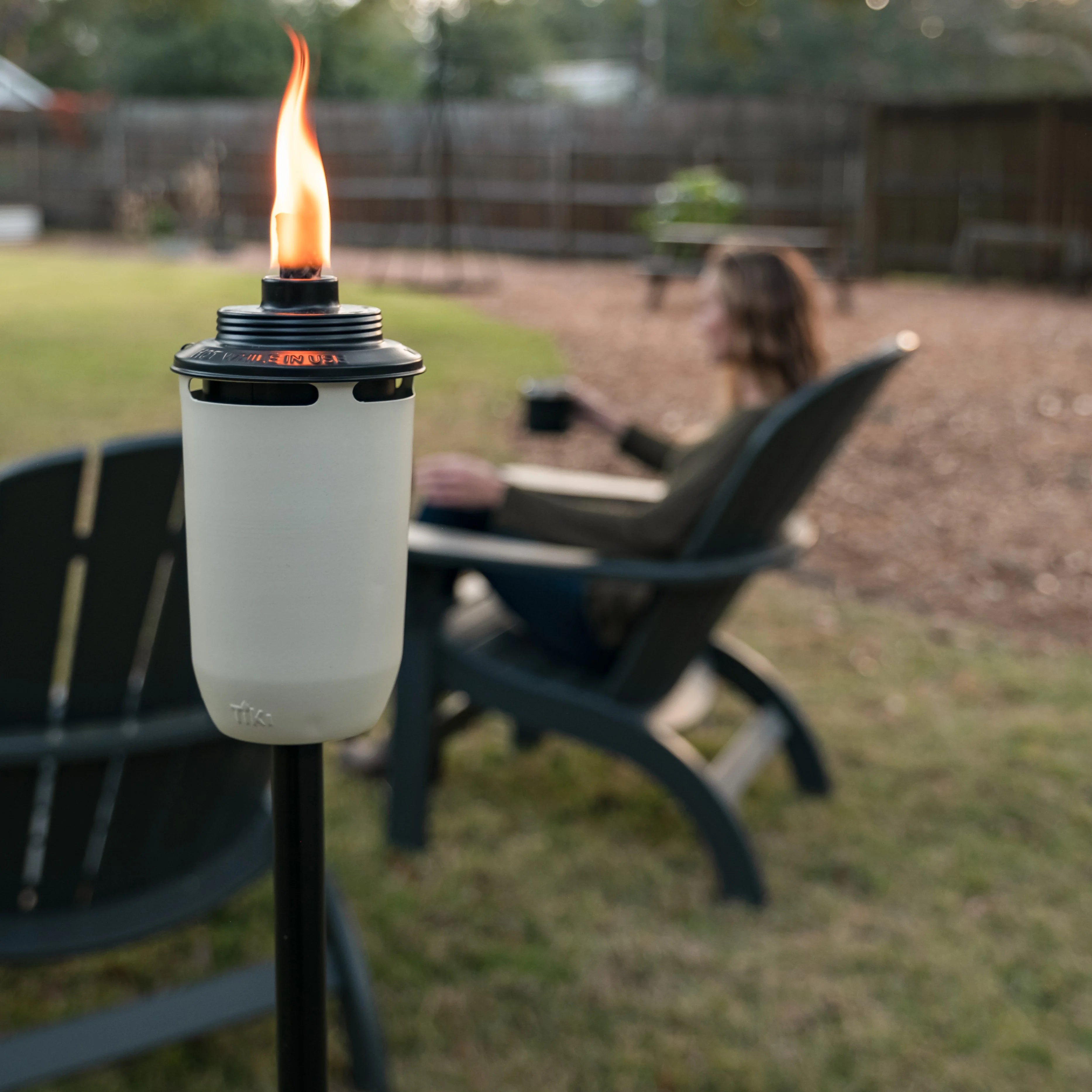 2-Pack 65 inch Metal White Torches I934