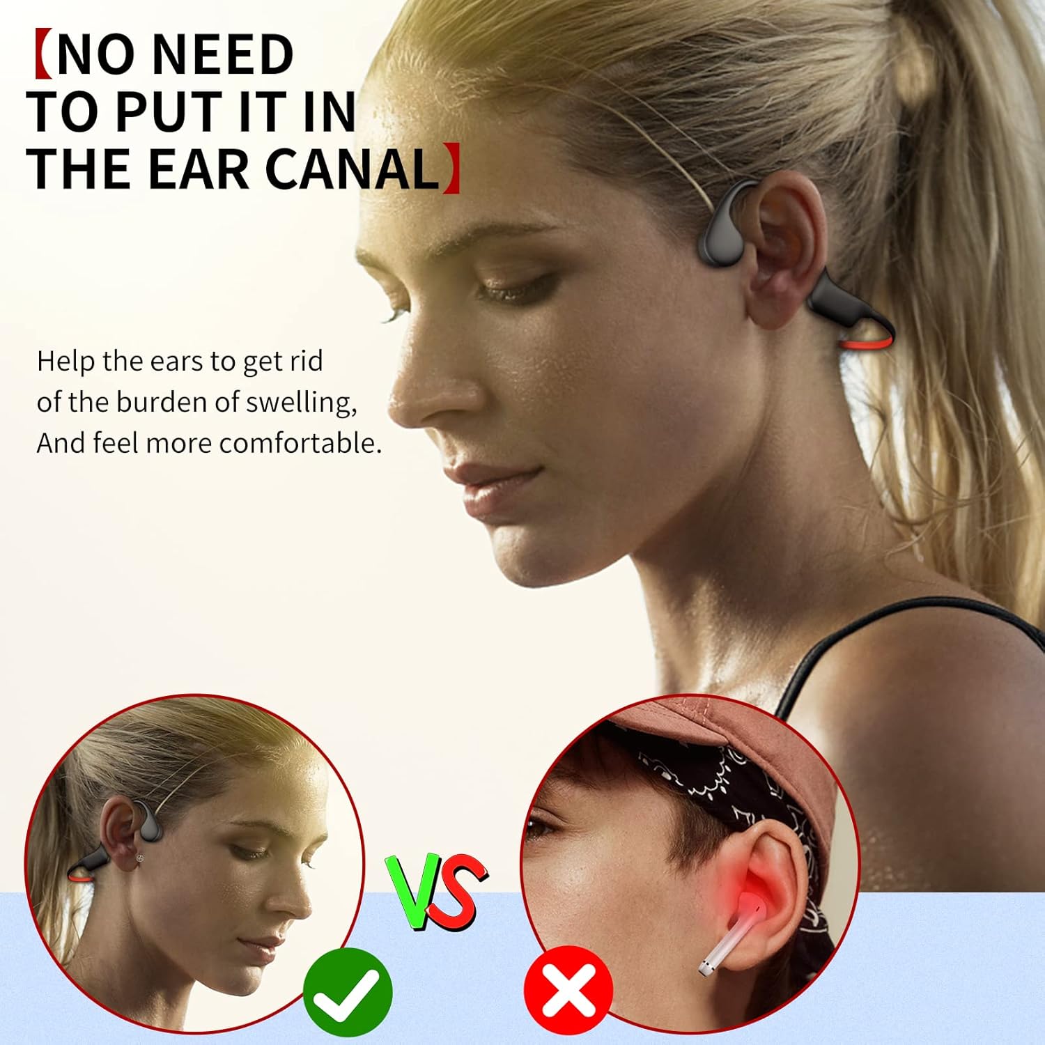 Open-Ear Bluetooth Sport Headphones Pack of 2 A273