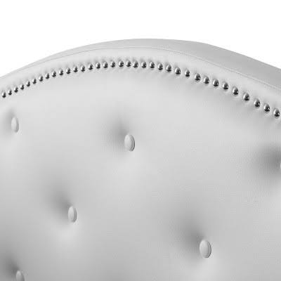 White Tufted Day Bed with Trundle F64527
