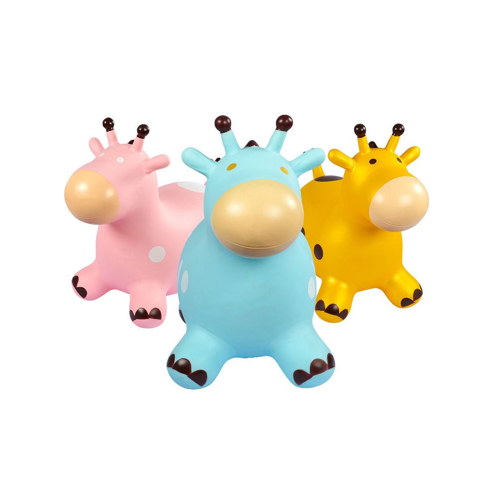 Inflatable Bouncing Horse Outdoor Toy with Air Pump (Pink) F9785