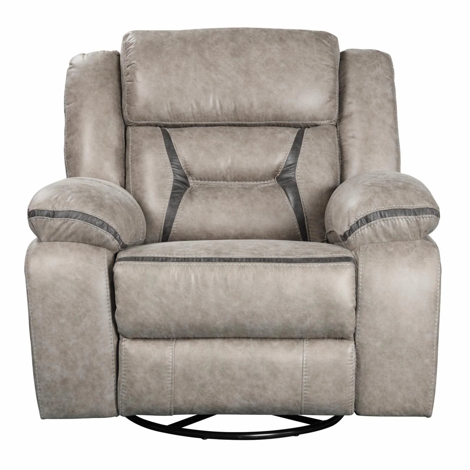 Dark Chesnut Manual Recliner Chair with Console K49923