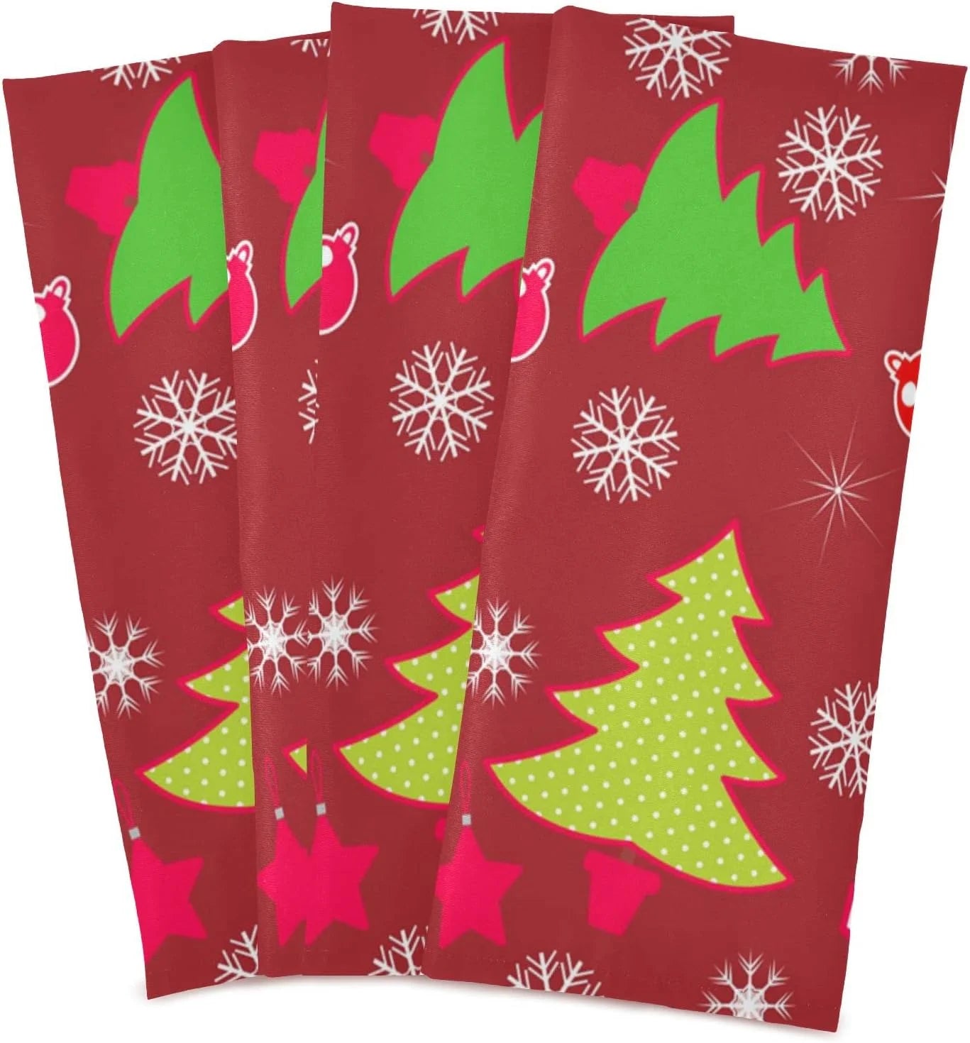 Red Green Kitchen Towels Set of 6 Dishcloths 28'' x 18'' I834