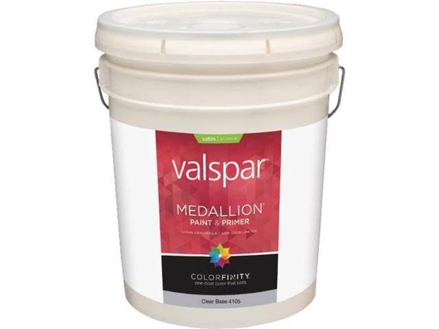 Clear Satin Exterior House Paint 5 Gal Pail F63255