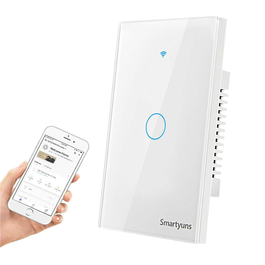 Black WiFi Tempered Glass Touch Light Switch J787272