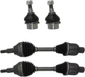 Front CV Axle Drive Shafts + Lower Ball Joints 4pc Set A6550