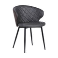 Grey Faux Leather Dining Arm Chair J6759
