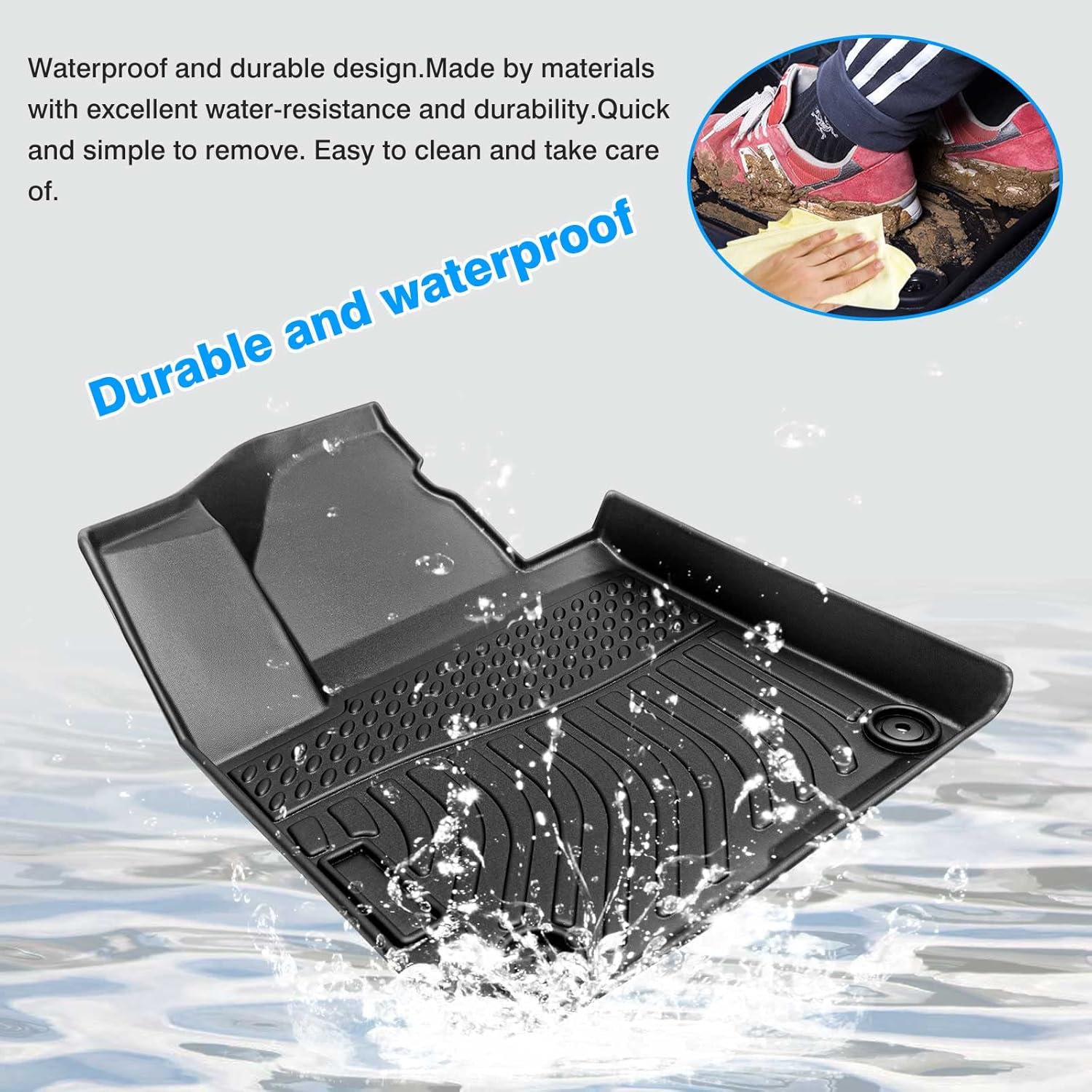 All Weather Floor Liners 1st and 2nd Row Mat Liner Set U2478