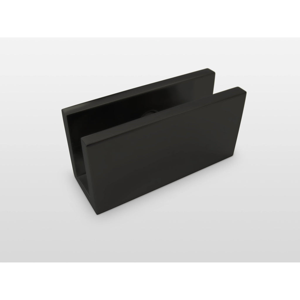 Frameless Shower Door Single Fixed Panel Matte Black S397091