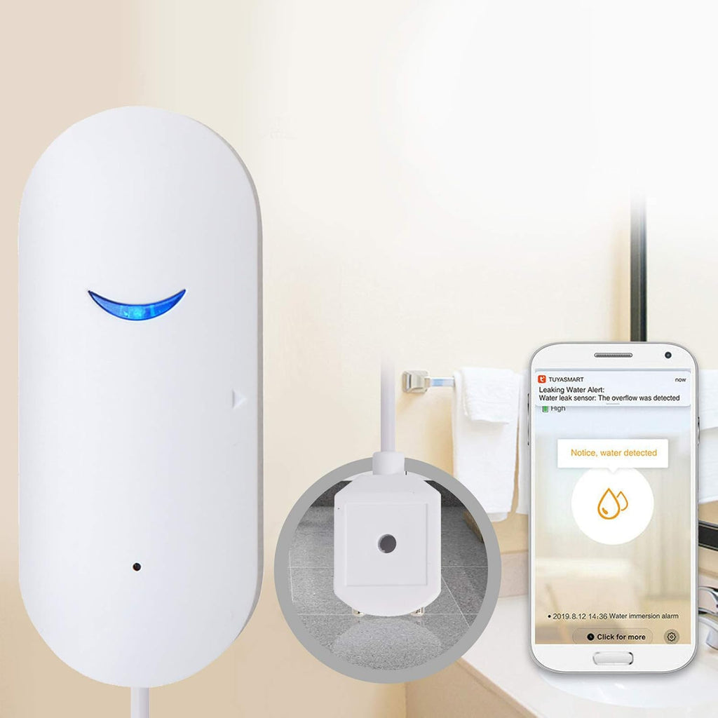 2 Pack WiFi Water Leak Sensor Alarm I294