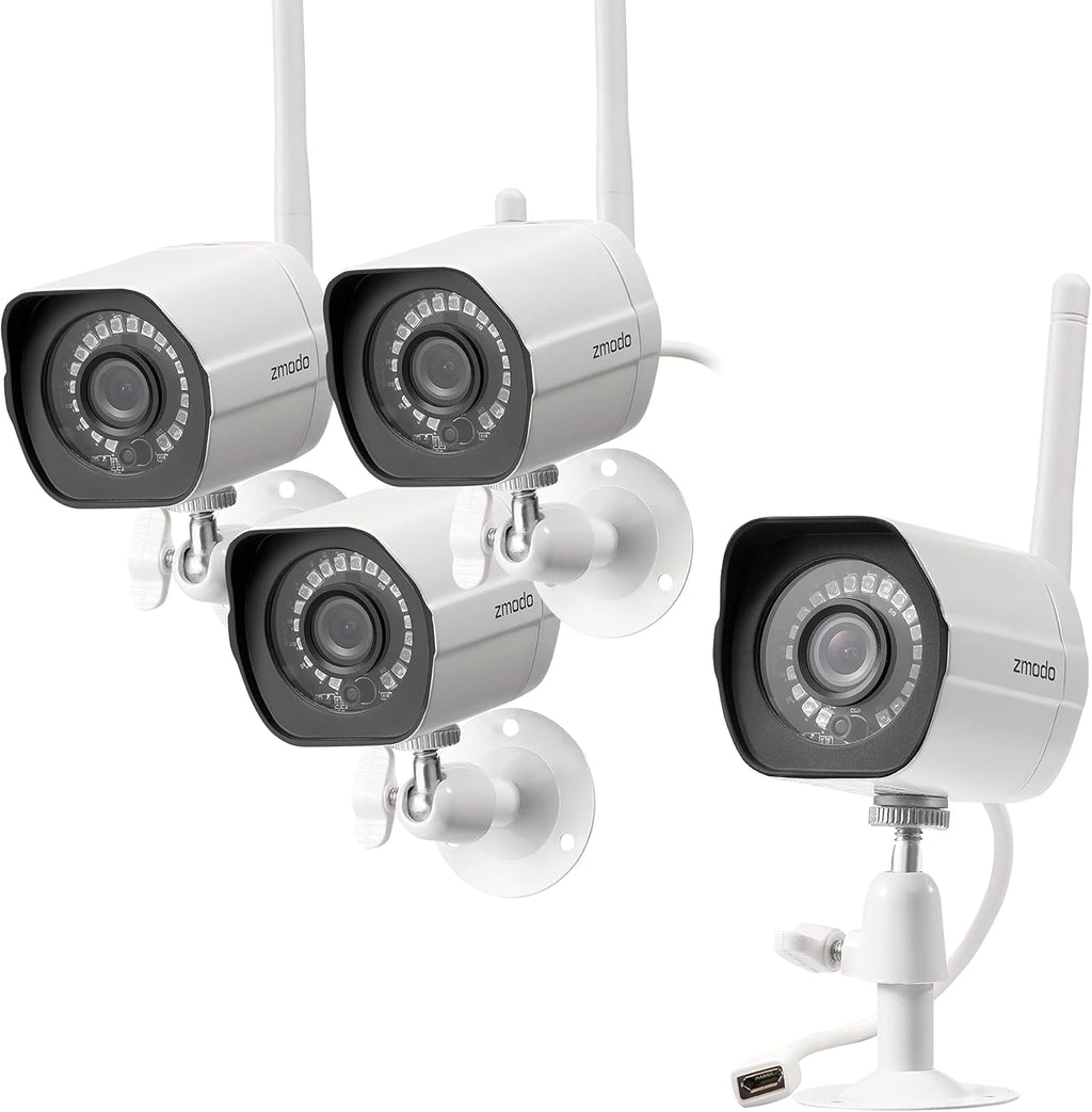 White 1080p 3 Pack Wireless Security Camera H58210