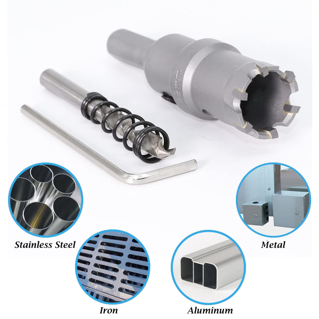 9PCS Carbide Hole Saw Kit 5/8 to 2-1/8 Inch Cutting Diameter Tungsten Carbide Tipped Hole Cutter Set C429560