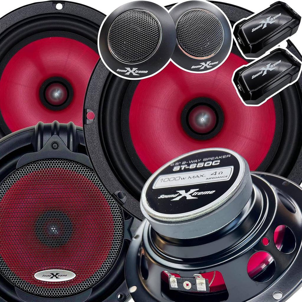 2 Pairs 6.5-Inch 2-Way Car Audio Component Speaker System Z1957
