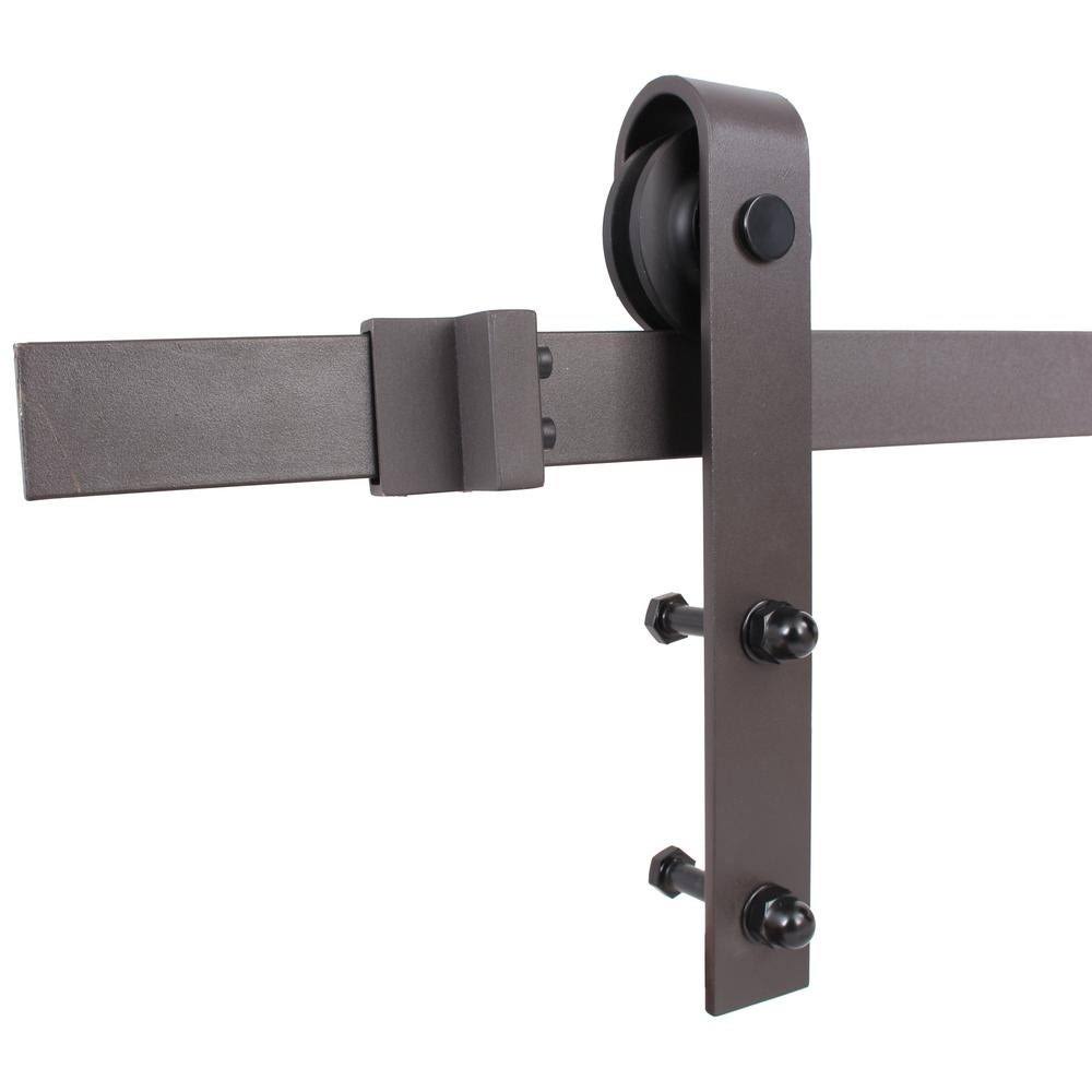 72 in. x 84 in. Solid Pine Wood Double Sliding Barn Door with Hardware Kit F627111
