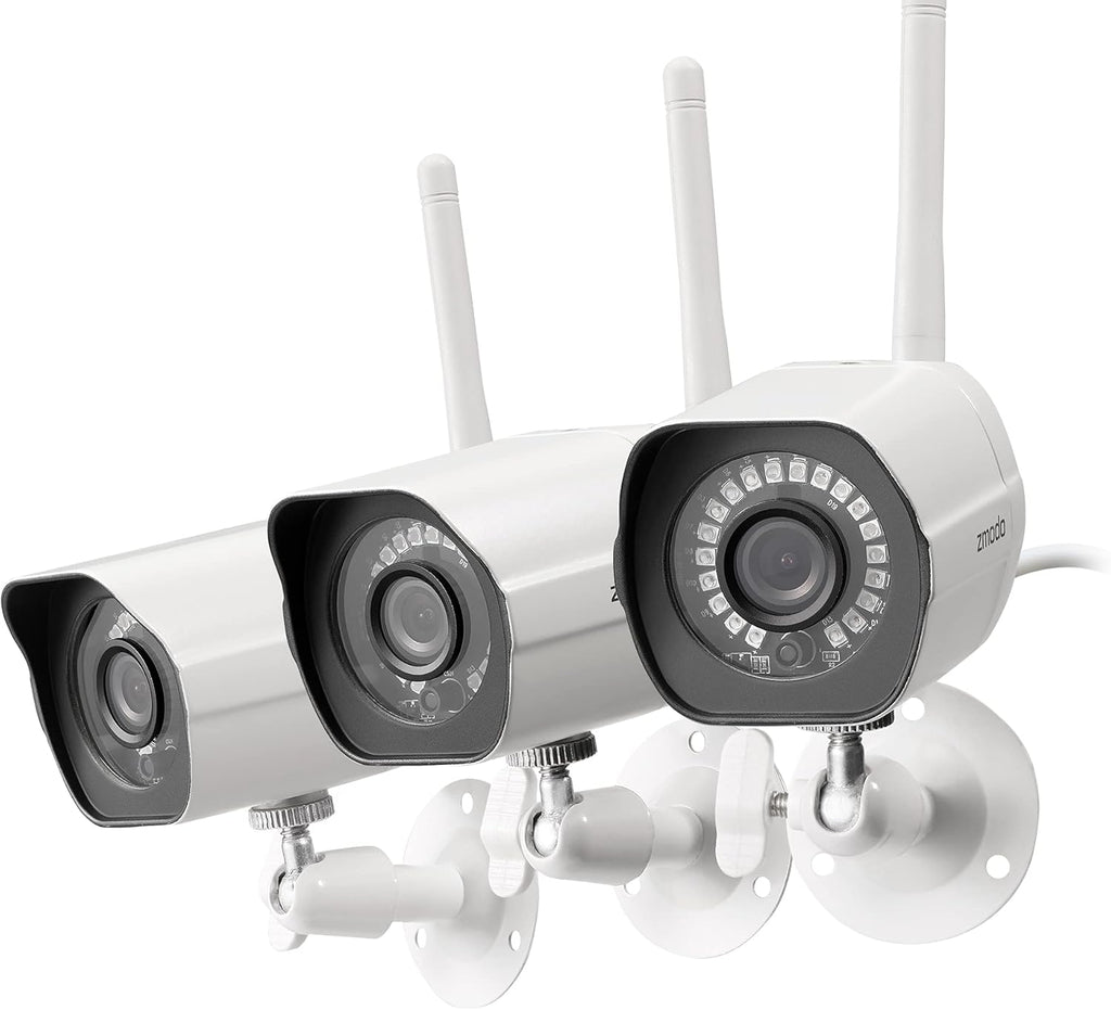White 1080p 3 Pack Wireless Security Camera H58210
