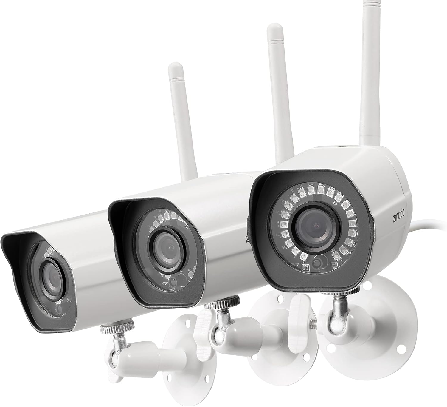 White 1080p 3 Pack Wireless Security Camera H58210