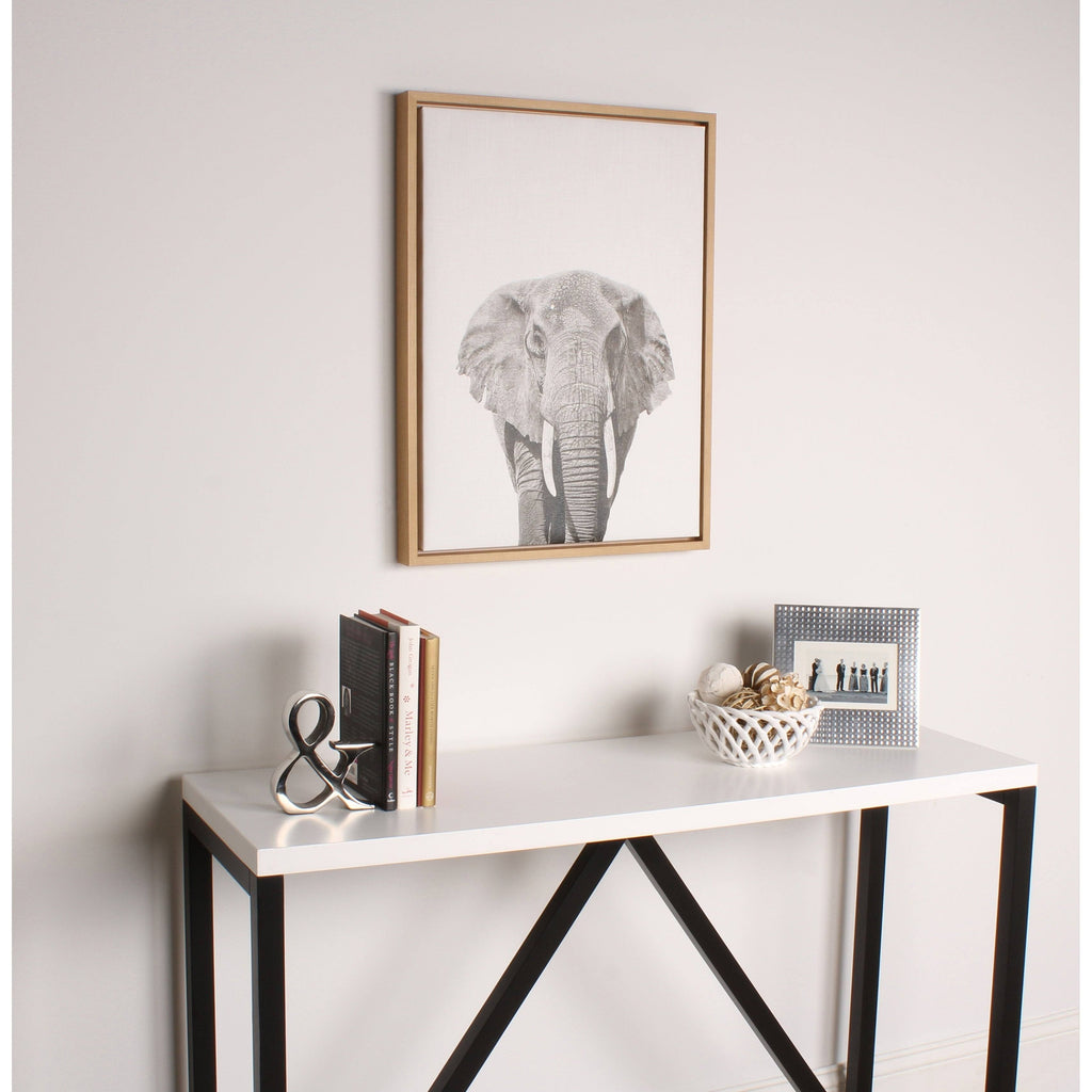 Kinji Wood Console Table Satin Black White A583