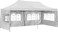 Blue 10x20 Ft Pop up Canopy Tent with Removable Sidewalls A6080