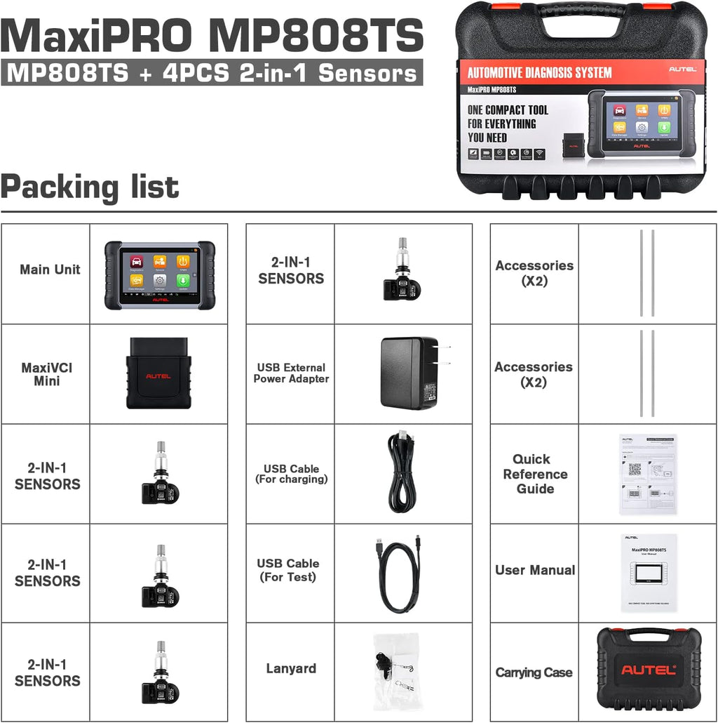 Bi-Directional Diagnostic Scan Tool with TPMS Sensors G223