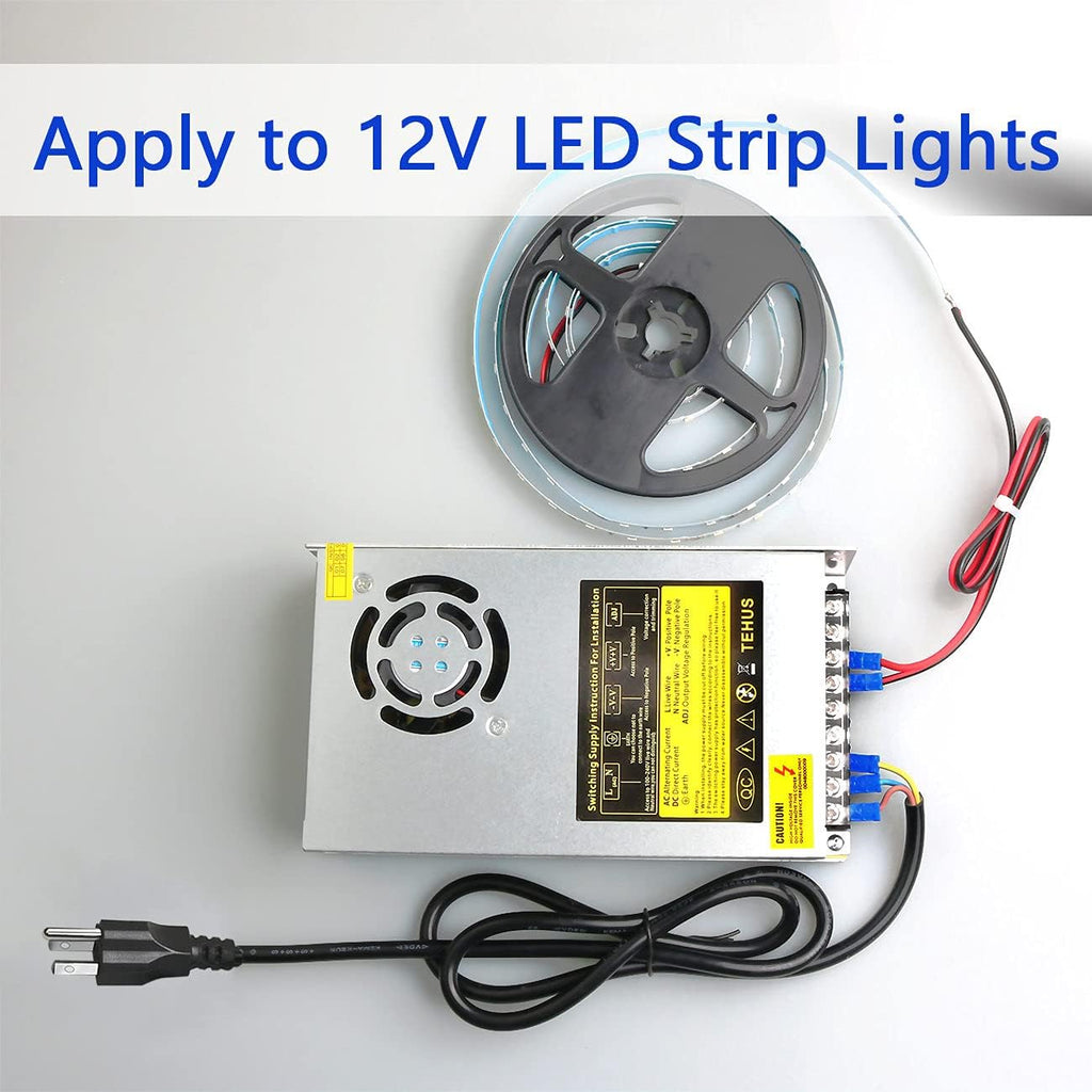 Switching Power Supply AC 110V/220V to DC 12V 40A 480W Power Adapter Transformer U64443