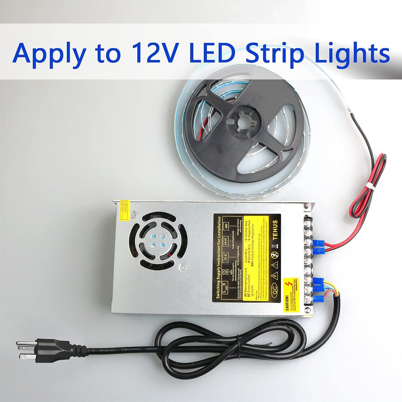 Switching Power Supply AC 110V/220V to DC 12V 40A 480W Power Adapter Transformer U64443