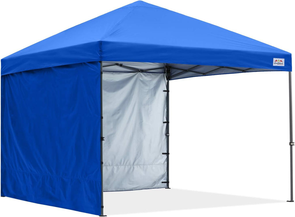 Pop Up Canopy Tent 8x8Ft with 2 Removable Sunwalls Wheeled Carry Bag Royal Blue H871