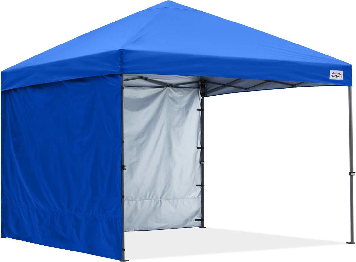Pop Up Canopy Tent 8x8Ft with 2 Removable Sunwalls Wheeled Carry Bag Royal Blue H871