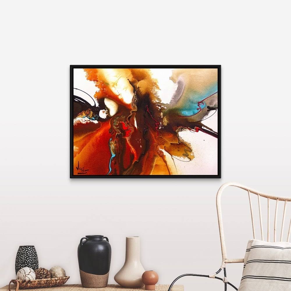 Black Float Frame Canvas Art A3841